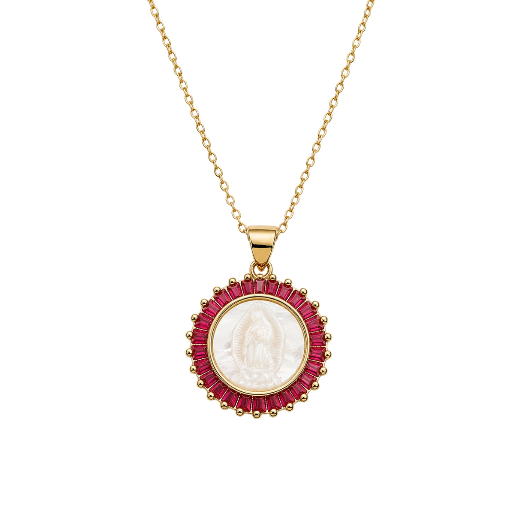 Collar "Virgen de Guadalupe” Cristales