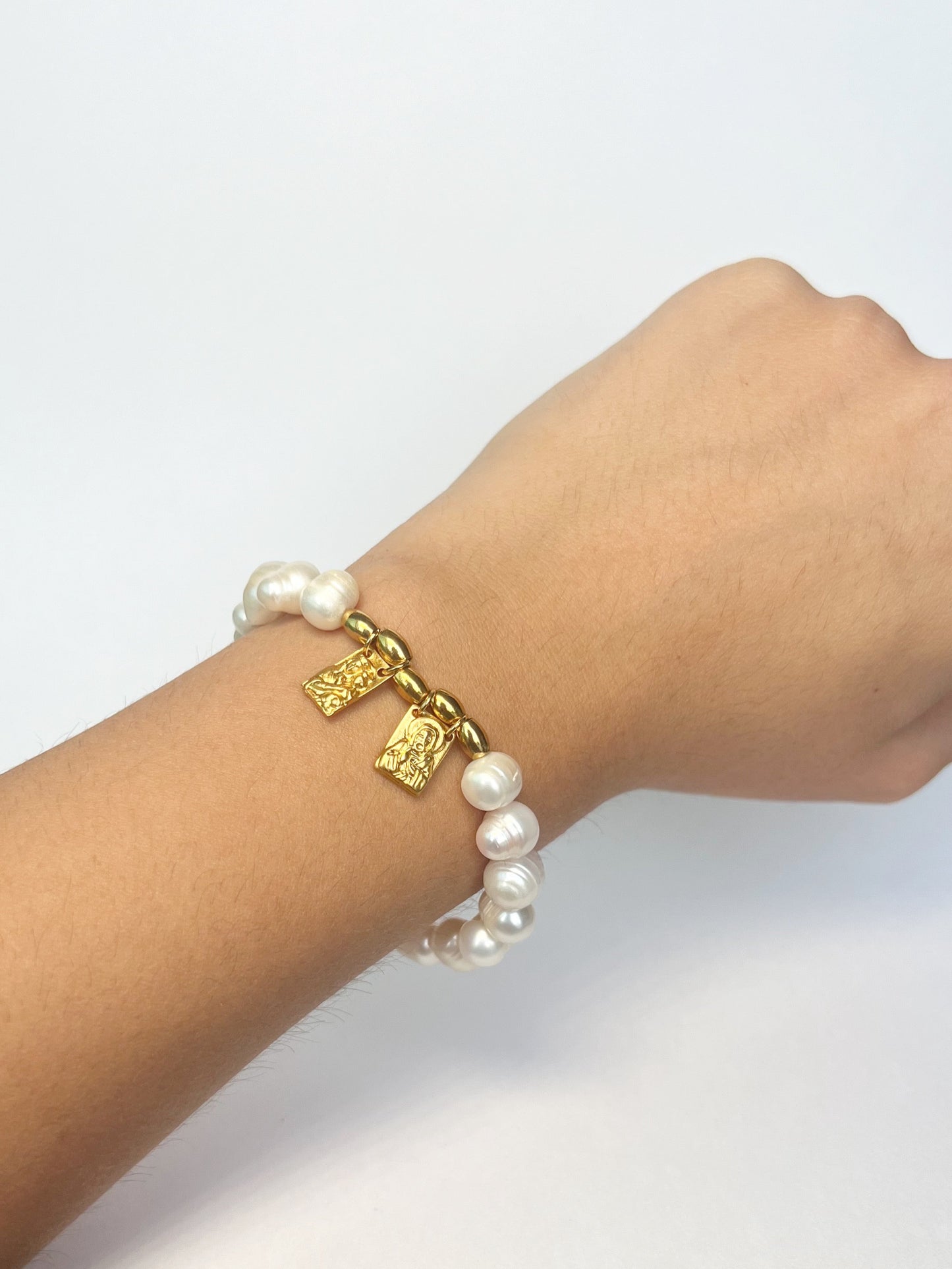 Pulsera "Escapulario" perla