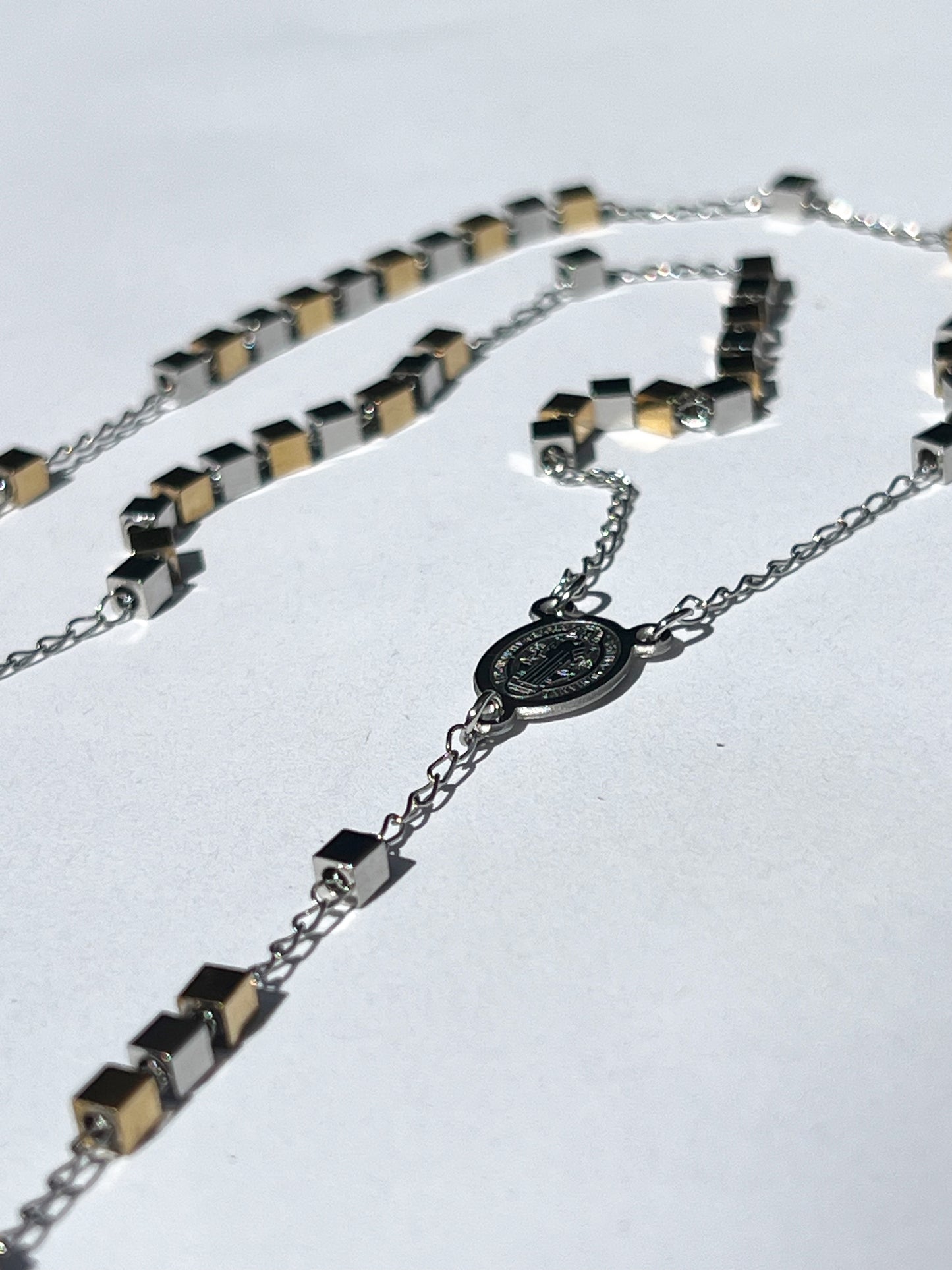 Collar "Rosario" eslabón cuadrado