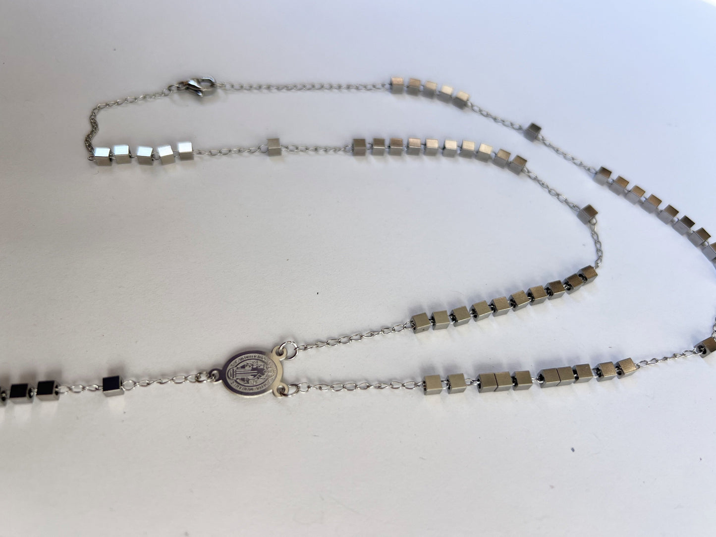 Collar "Rosario" eslabón cuadrado