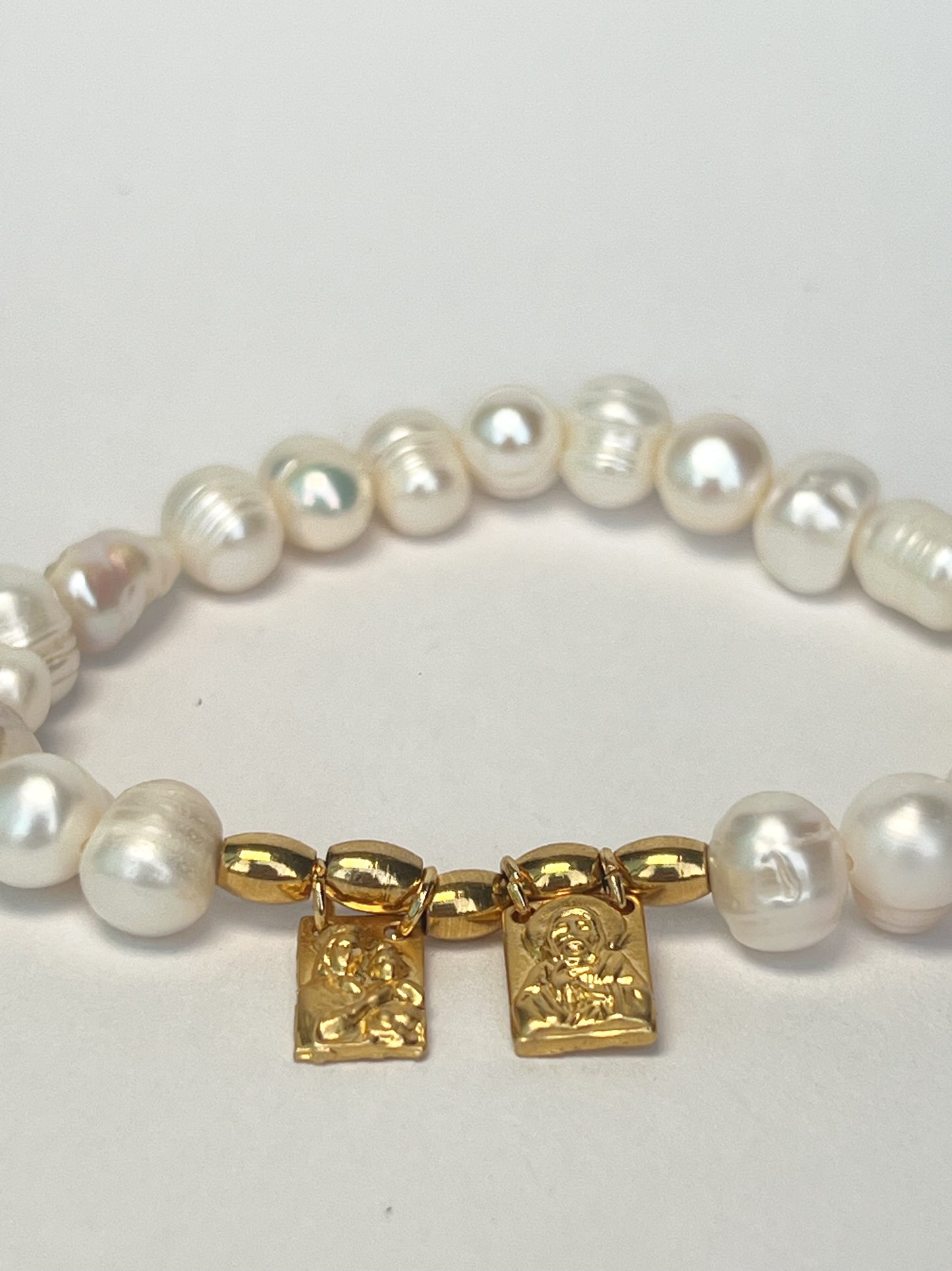 Pulsera "Escapulario" perla