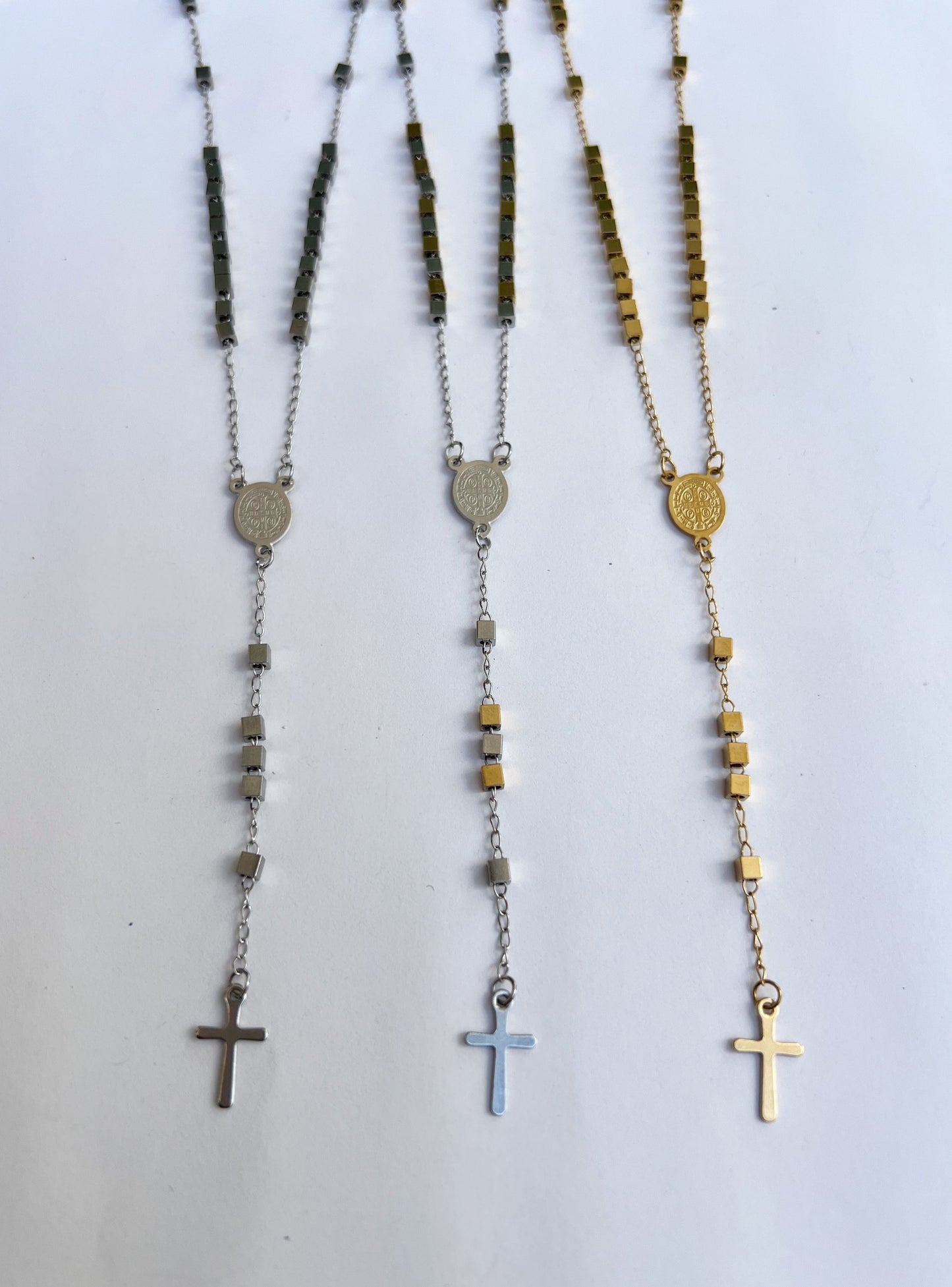 Collar "Rosario" eslabón cuadrado