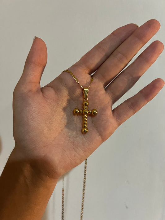 Collar "Cruz" Bolas Grande