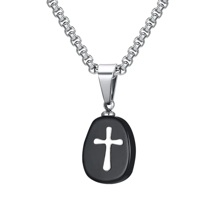 Collar "Cruz de la Resurrección" Negra