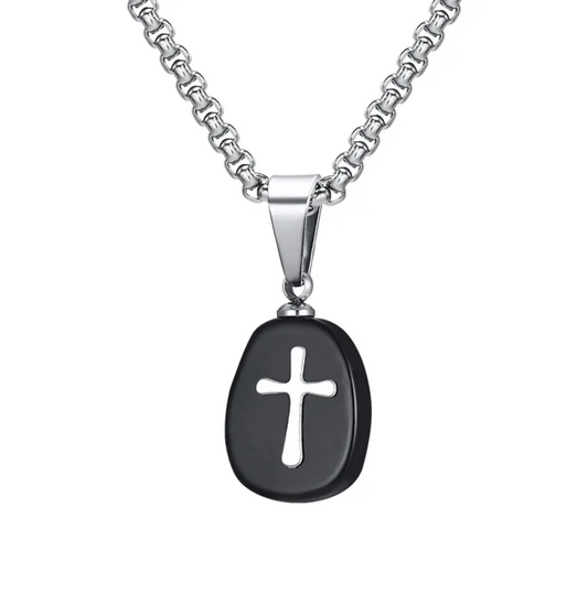 Collar "Cruz de la Resurrección" Negra