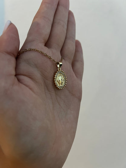 Collar “Medallita Milagrosa” con Zirconia