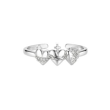 Anillo "Sagrados Corazones" Plata 925