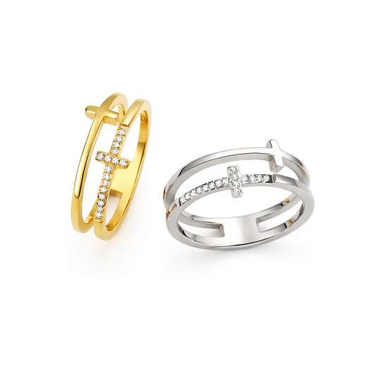 Anillo "Doble Cruz"
