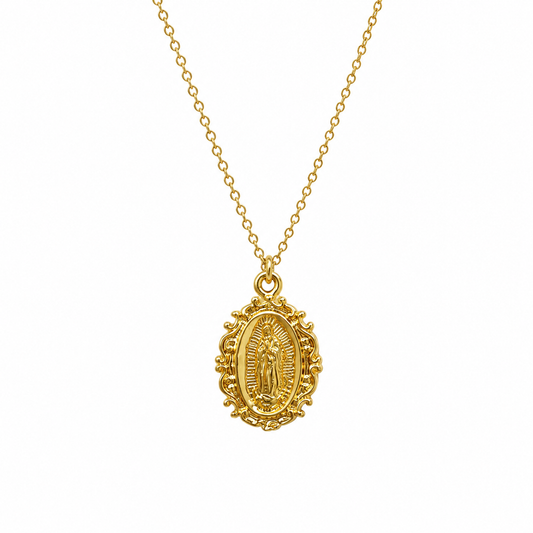 Collar "Virgen de Guadalupe" brocada