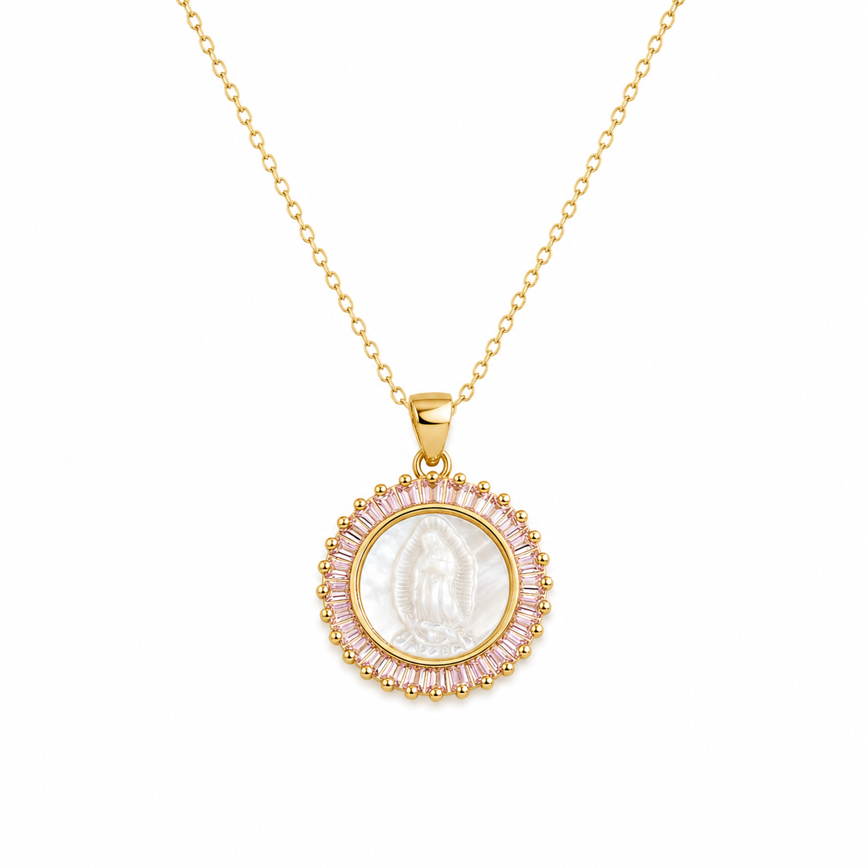 Collar "Virgen de Guadalupe” Cristales
