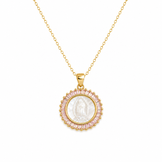 Collar "Virgen de Guadalupe” Cristales