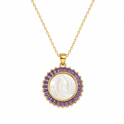 Collar "Virgen de Guadalupe” Cristales