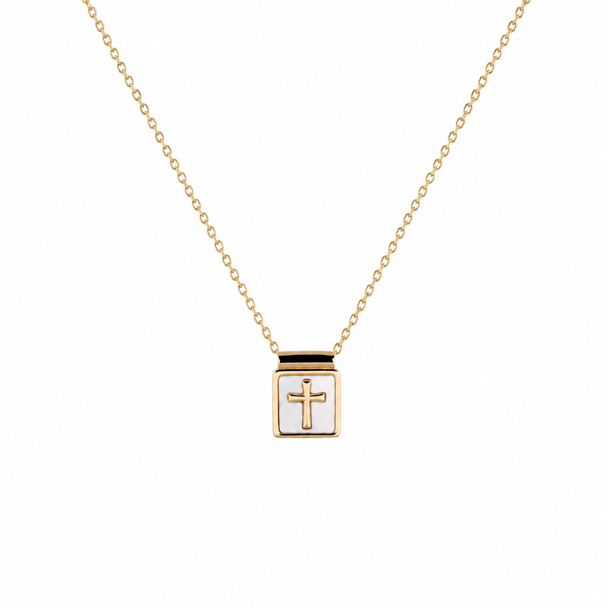 Collar "Cruz Mater” Perla Madre