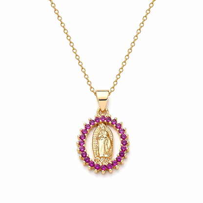 Collar “Virgen de Guadalupe” con Zirconia
