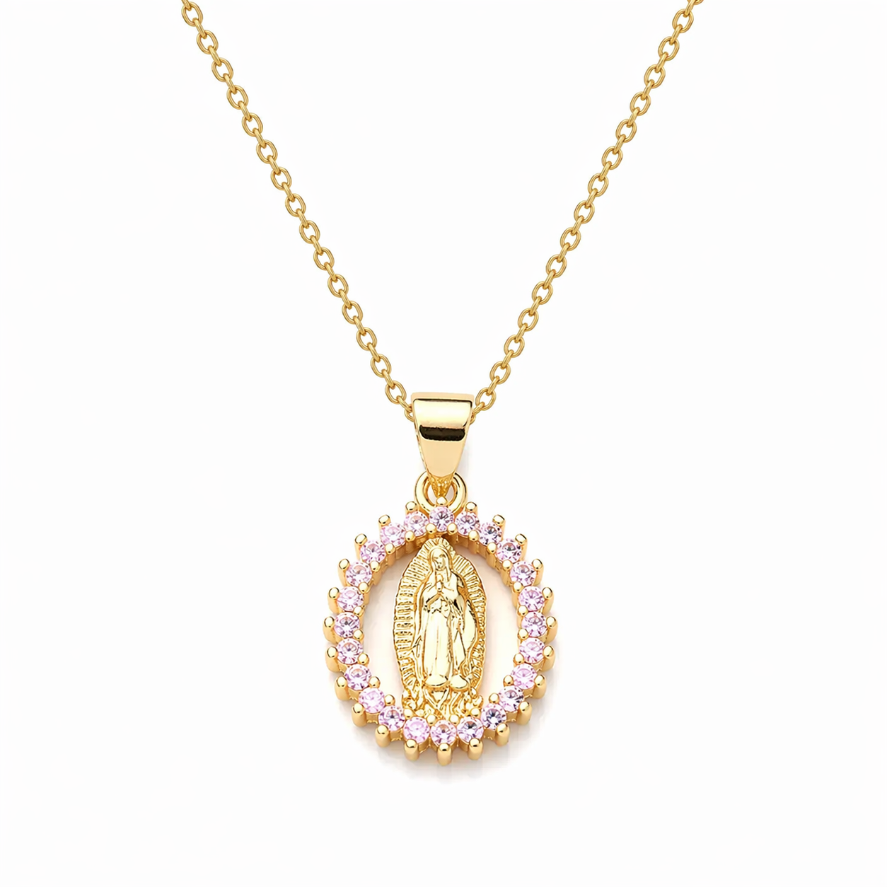 Collar “Virgen de Guadalupe” con Zirconia