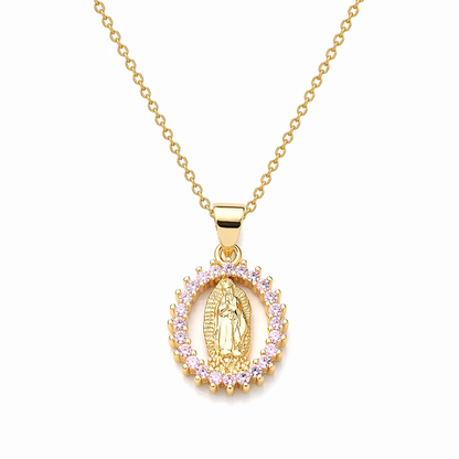 Collar “Virgen de Guadalupe” con Zirconia