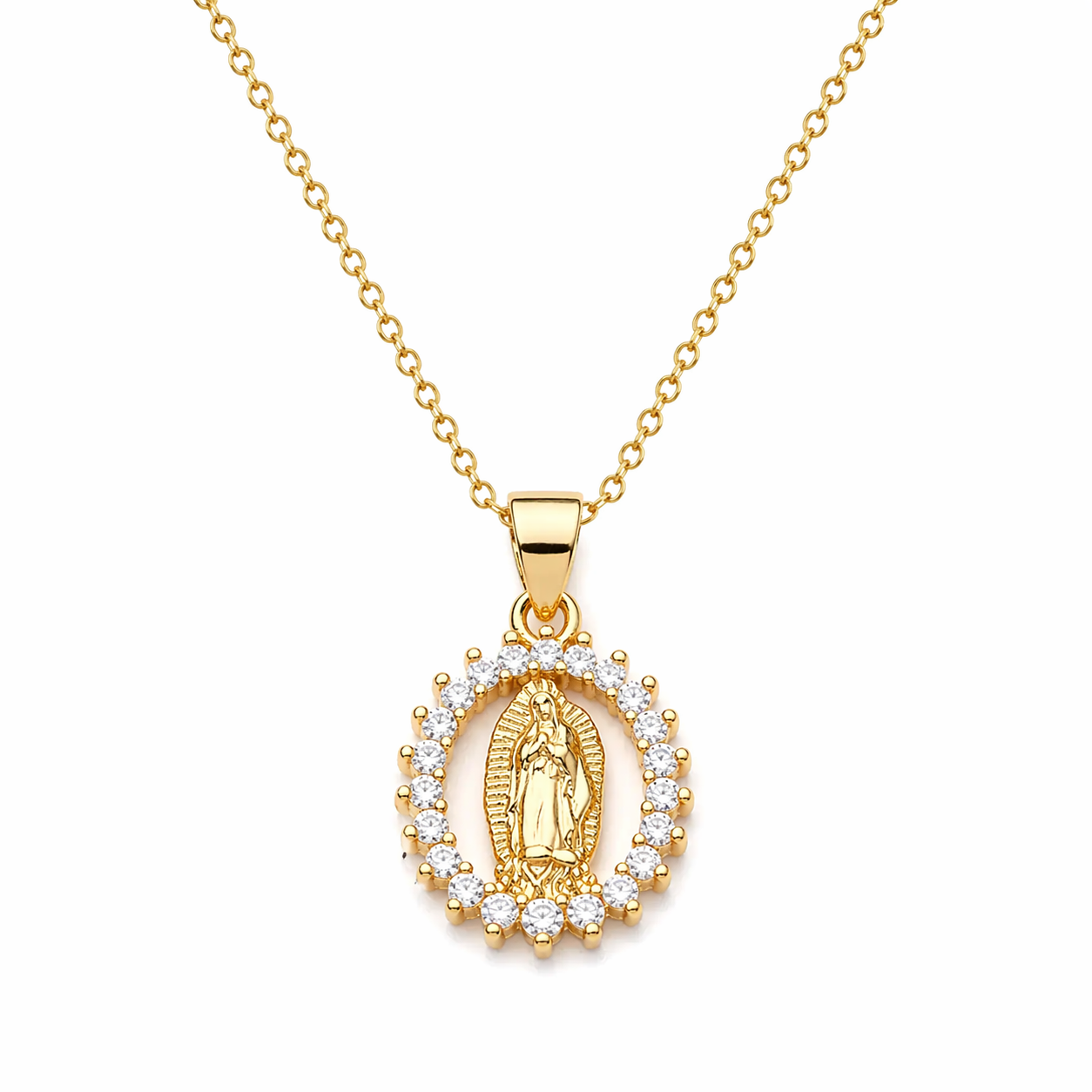 Collar “Virgen de Guadalupe” con Zirconia