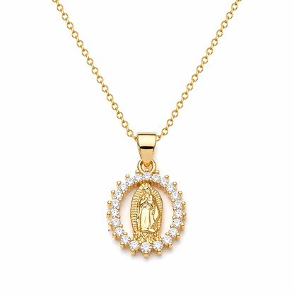 Collar “Virgen de Guadalupe” con Zirconia