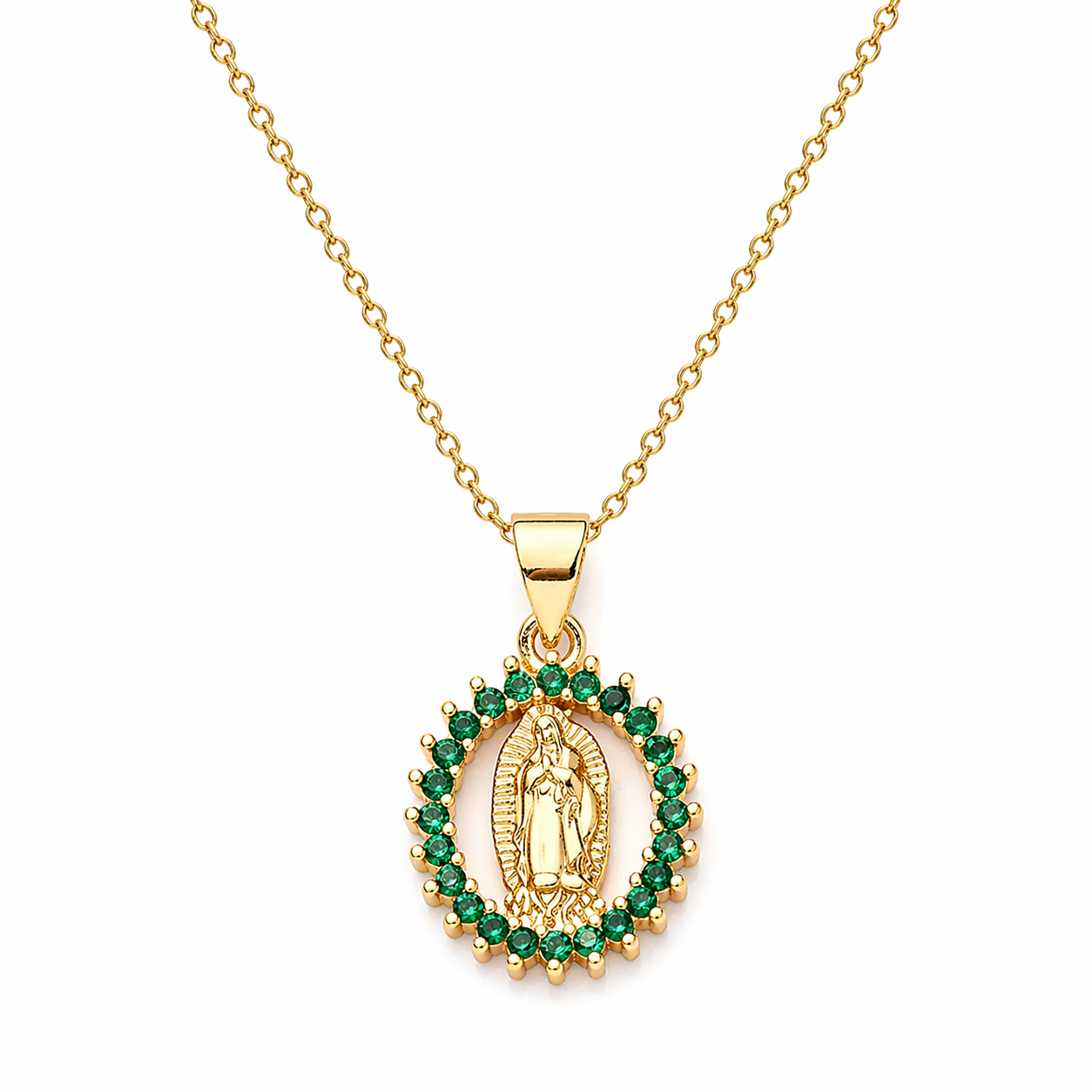 Collar “Virgen de Guadalupe” con Zirconia