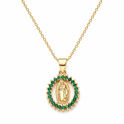 Collar “Virgen de Guadalupe” con Zirconia