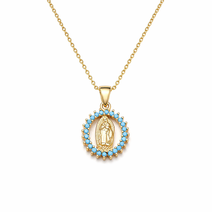 Collar “Virgen de Guadalupe” con Zirconia