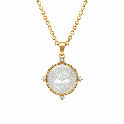 Collar "Sagrado Corazón" Madre Perla