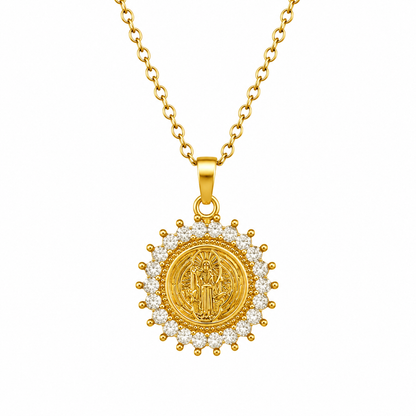 Saint Benedict Zirconia Necklace