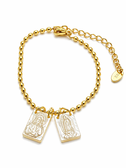 Pulsera “Escapulario” Madre Perla