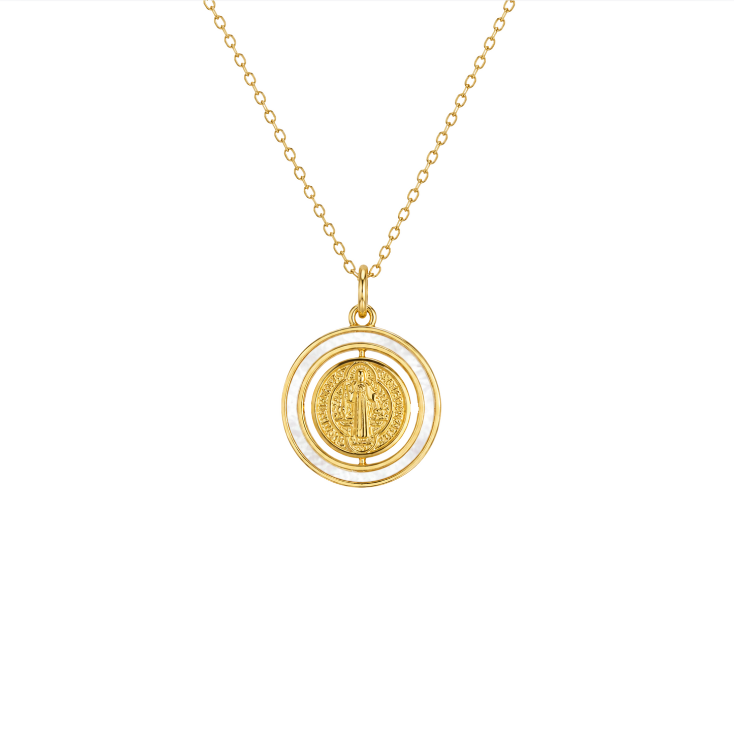 Collar "San Benito” Perla Madre giratorio