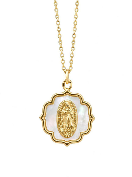 Collar "Virgen de Guadalupe” con Perla Madre