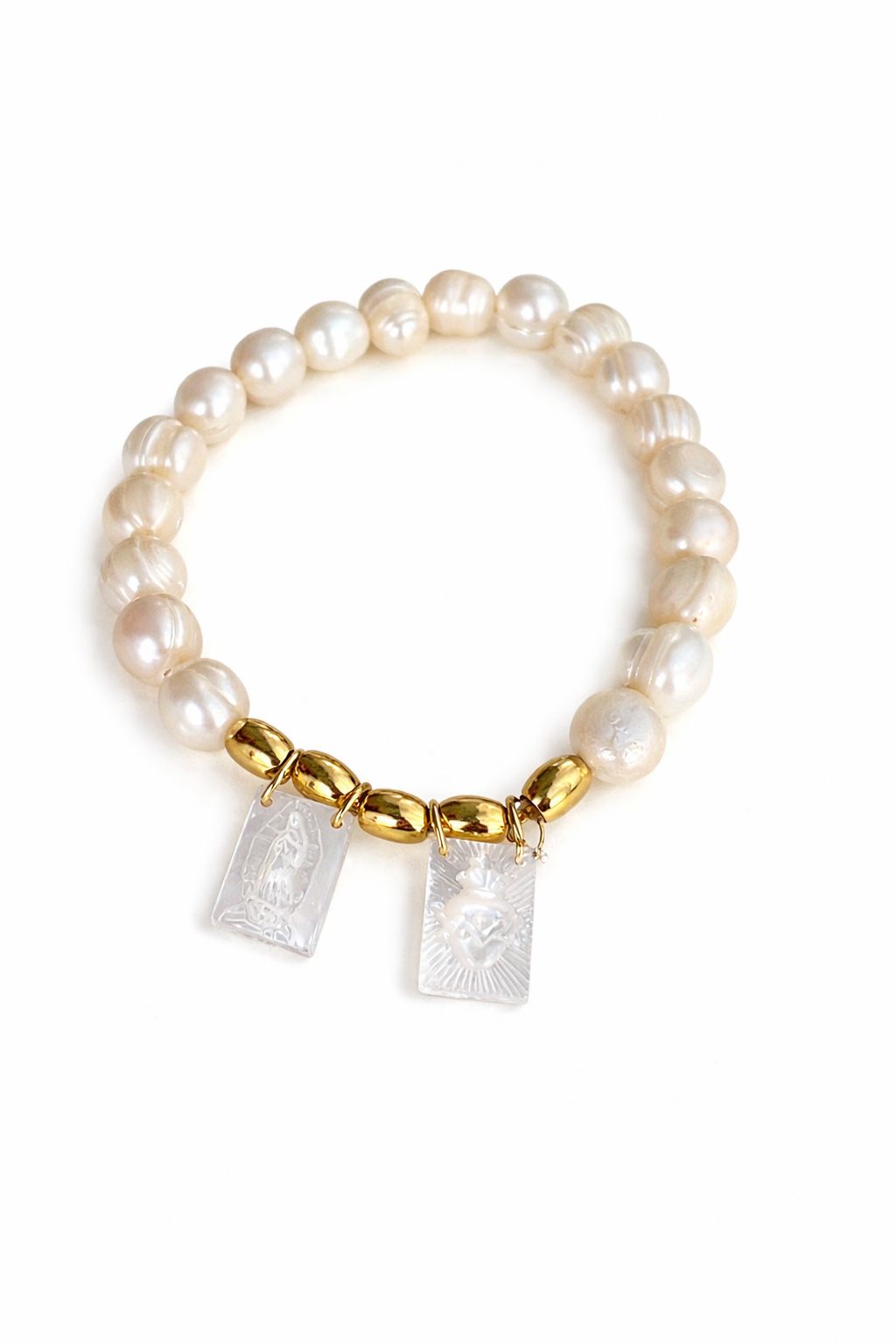 Pulsera Perla - Escapulario Madre Perla