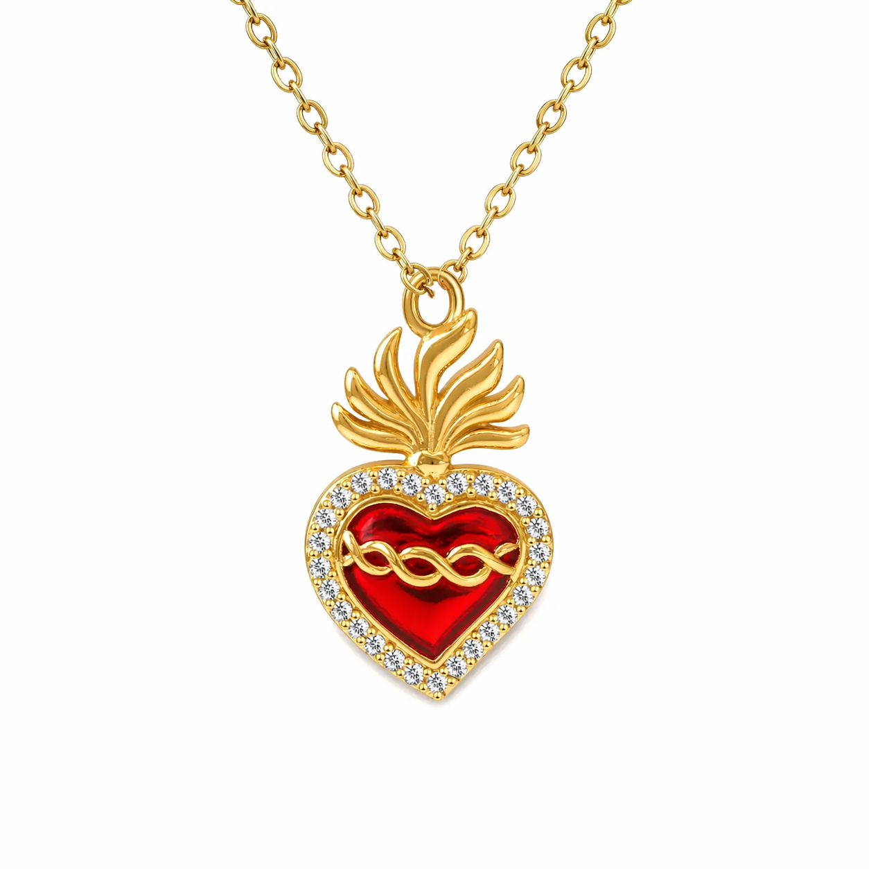 Collar "Sagrado Corazón” Zirconia
