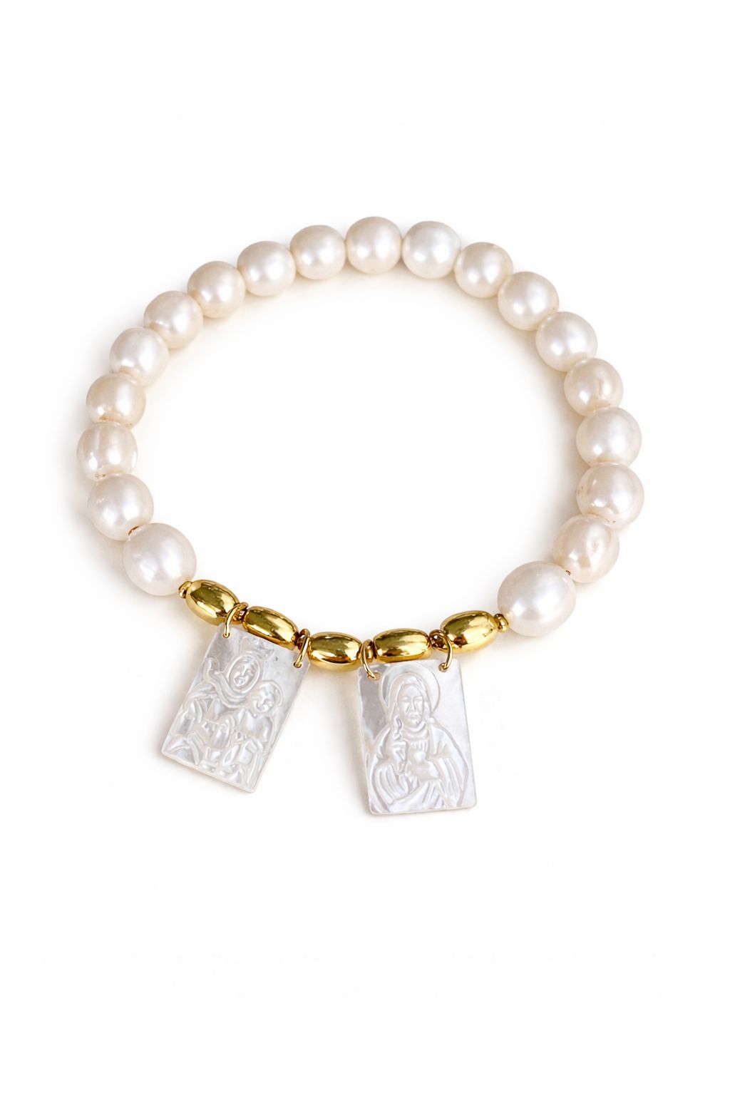 Pulsera Perla - Escapulario Madre Perla