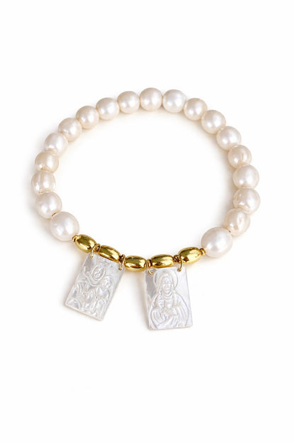 Pulsera Perla - Escapulario Madre Perla