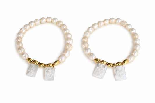 Pulsera Perla - Escapulario Madre Perla