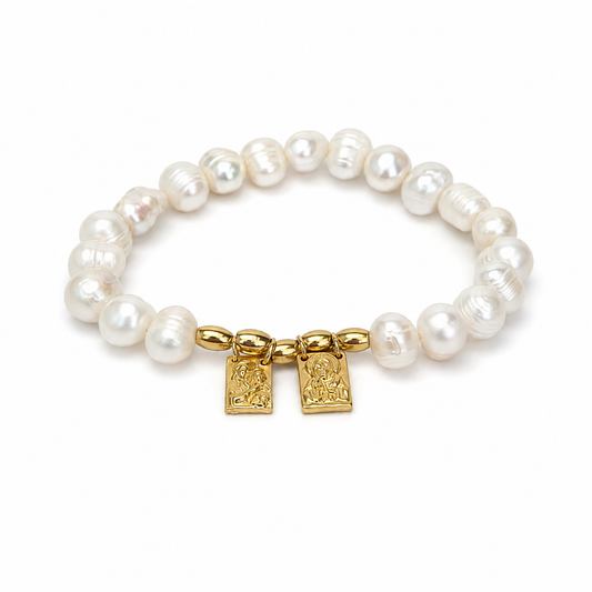 Pulsera "Escapulario" perla